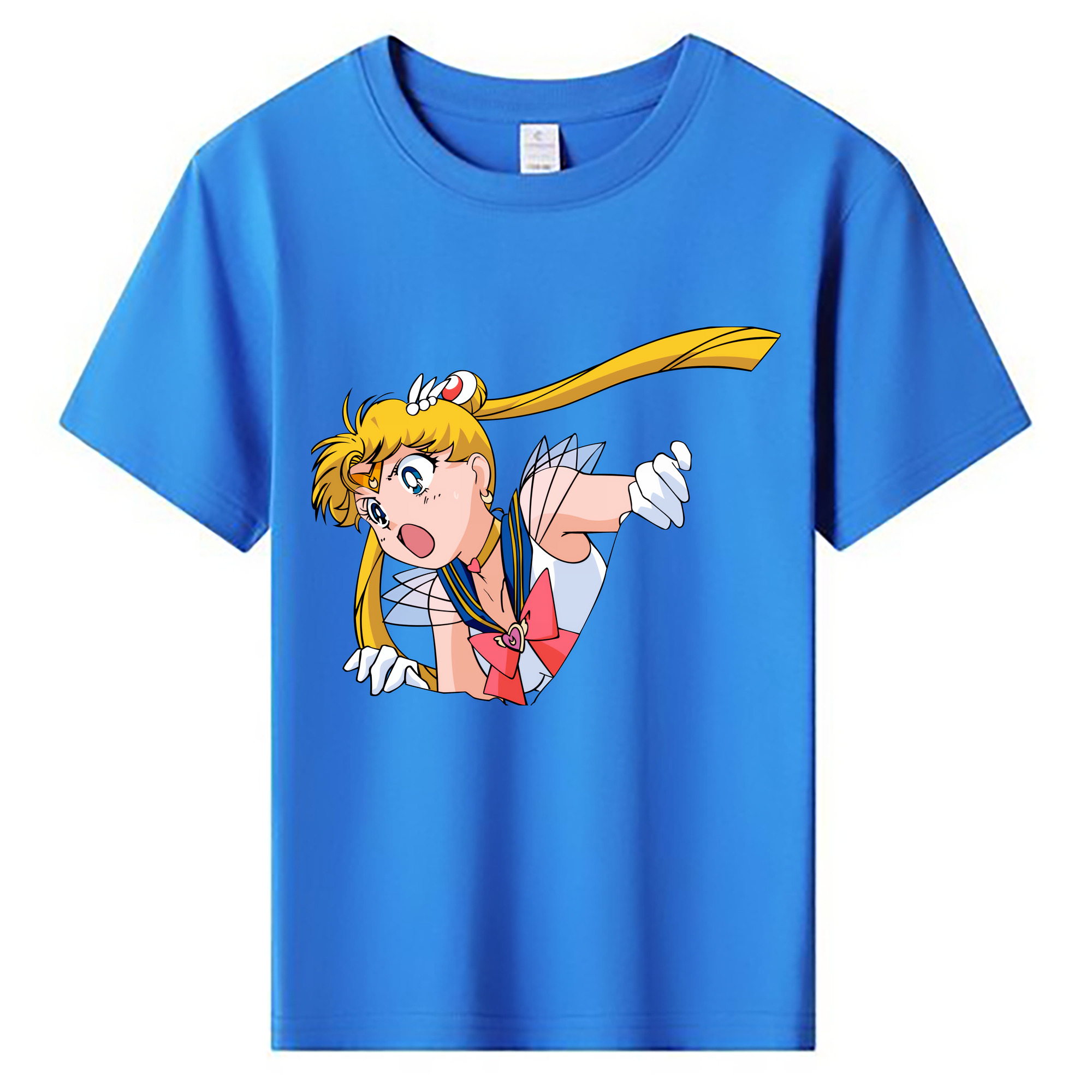 （画像用） 美少女戦士セーラームーン 月野 うさぎ つきの うさぎ Sailor Moon Tsukino Usagi 綿100％キッズTシャツ（フロントプリント）